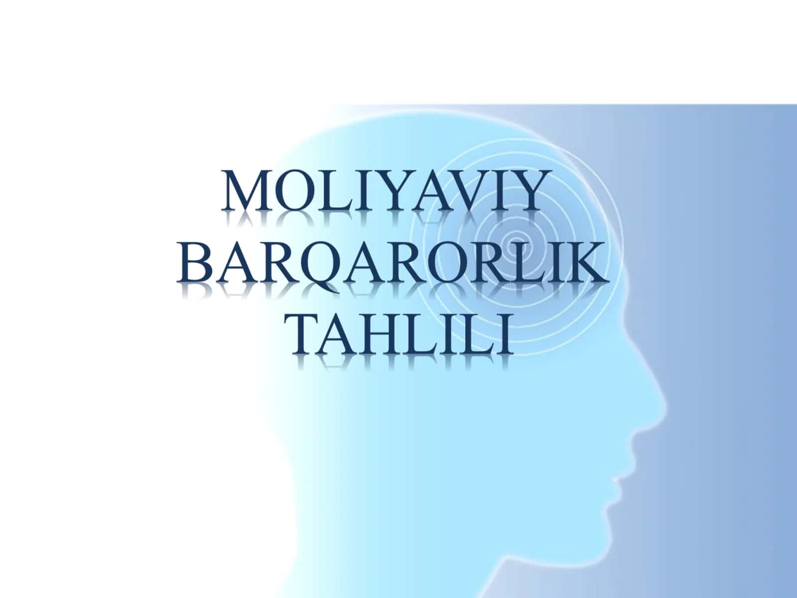 Moliyaviy barqarorlik tahlili 1