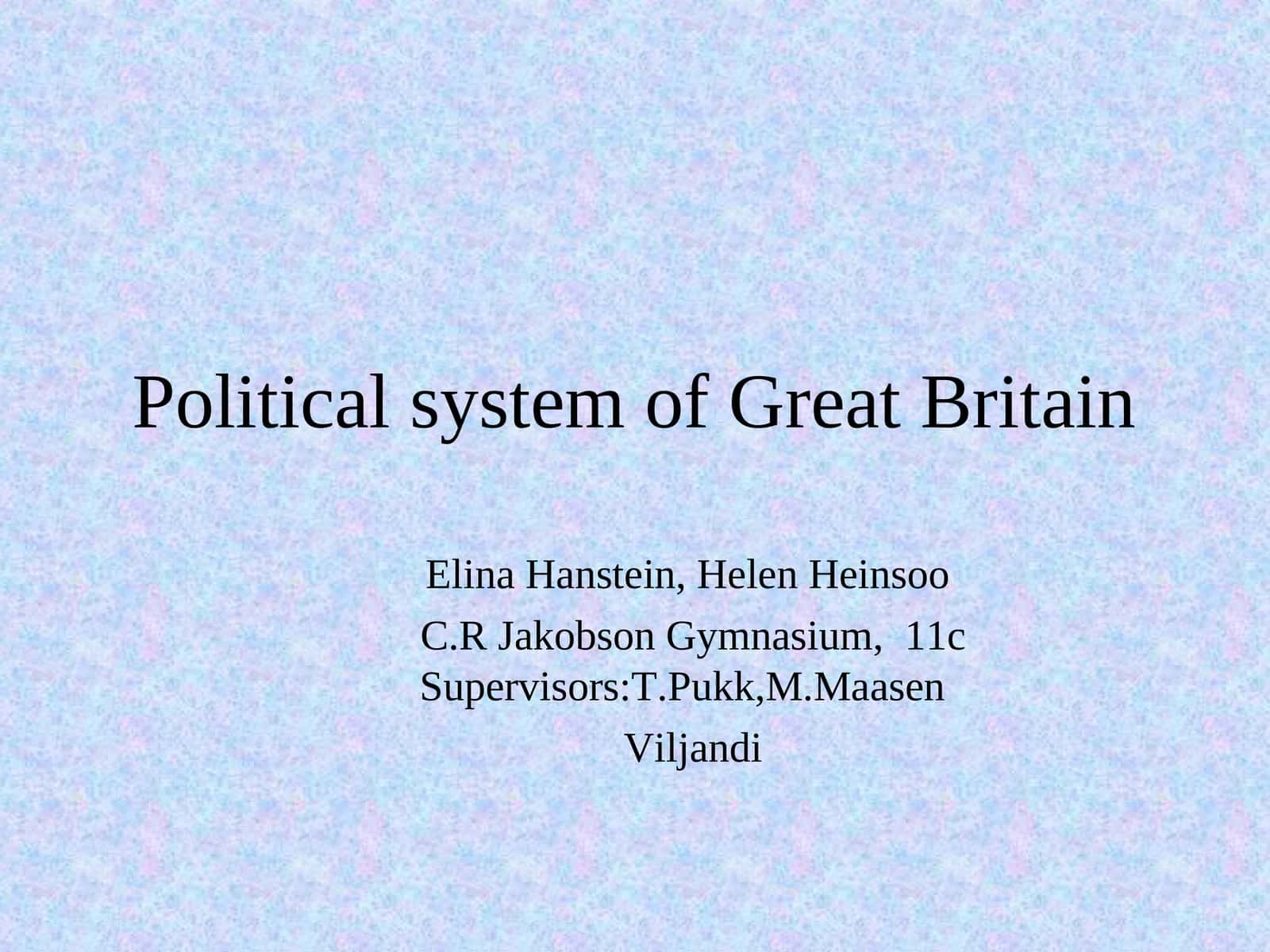 Political system of Great Britain 1