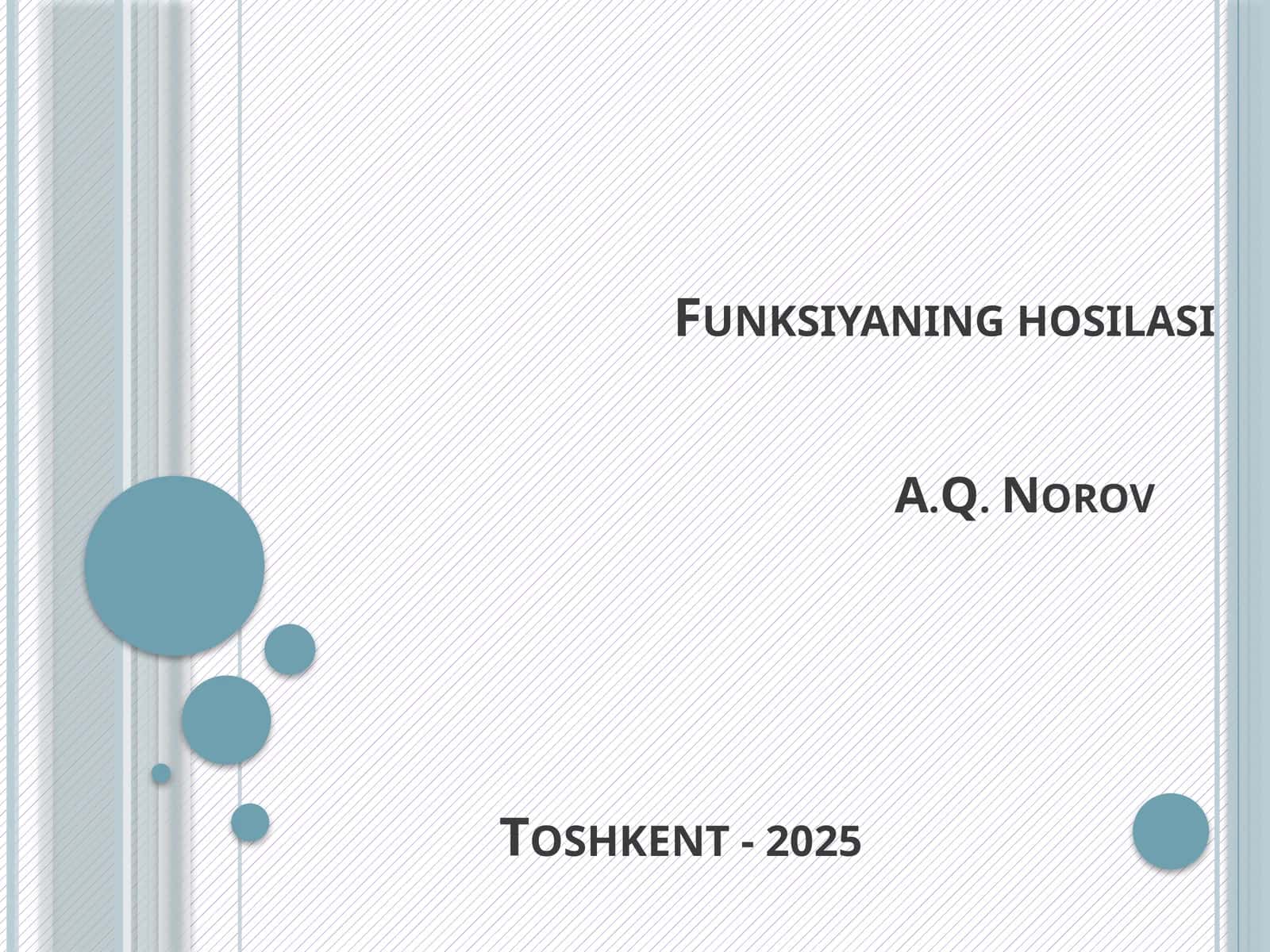 Funksiyaning hosilasi 1