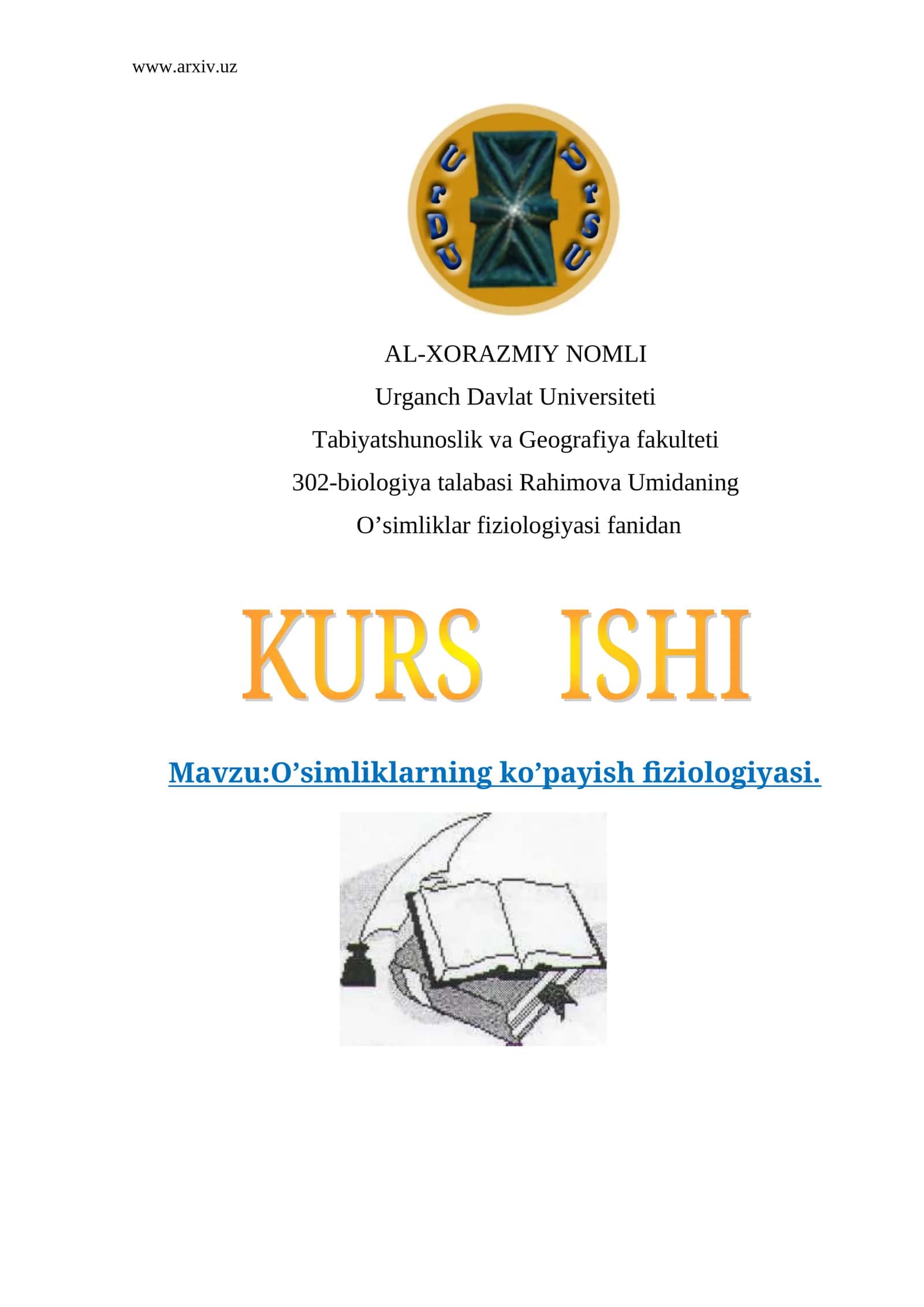 O’simliklar ko’payish fiziologiyasi 1