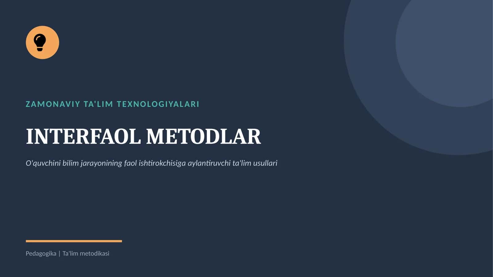 ZAMONAVIY TA'LIM TEXNOLOGIYALARI 1