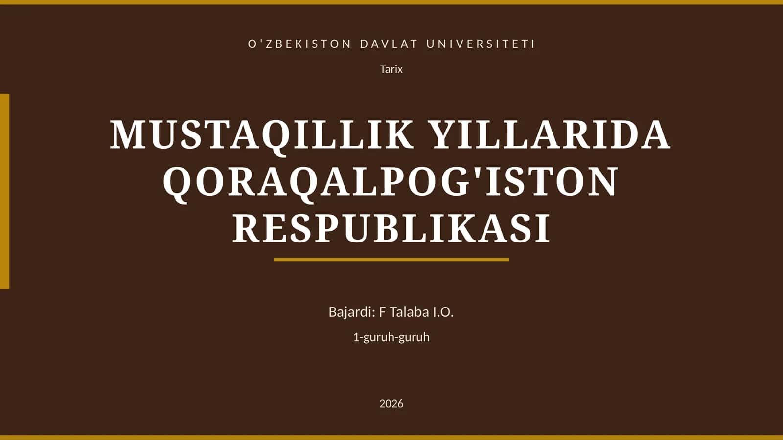 MUSTAQILLIK YILLARIDA QORAQALPOG'ISTON RESPUBLIKASI 1
