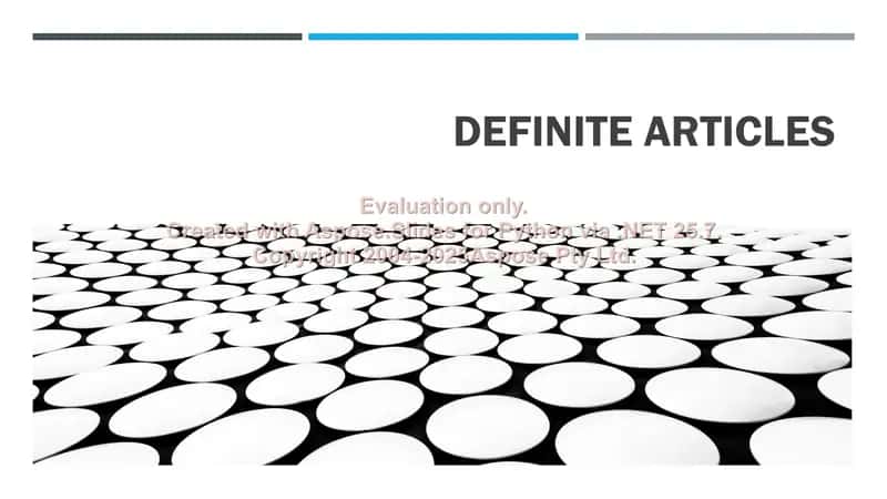Definite articles 1