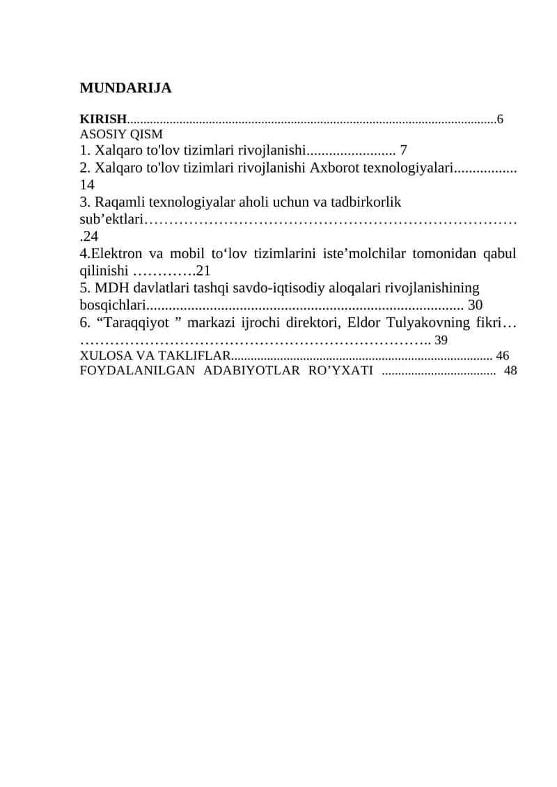 Xalqaro to'lov tizimlari 1