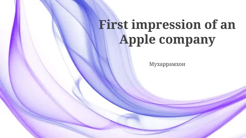 Apple company 1