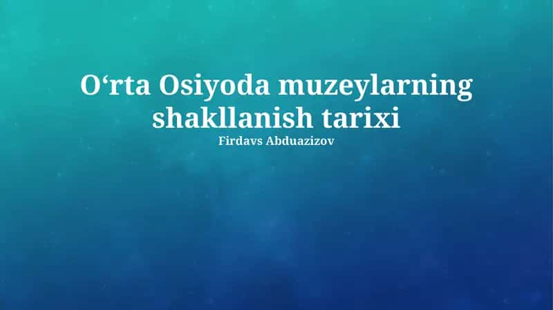 Muzey binolari me'morchiligi va dizayni 1