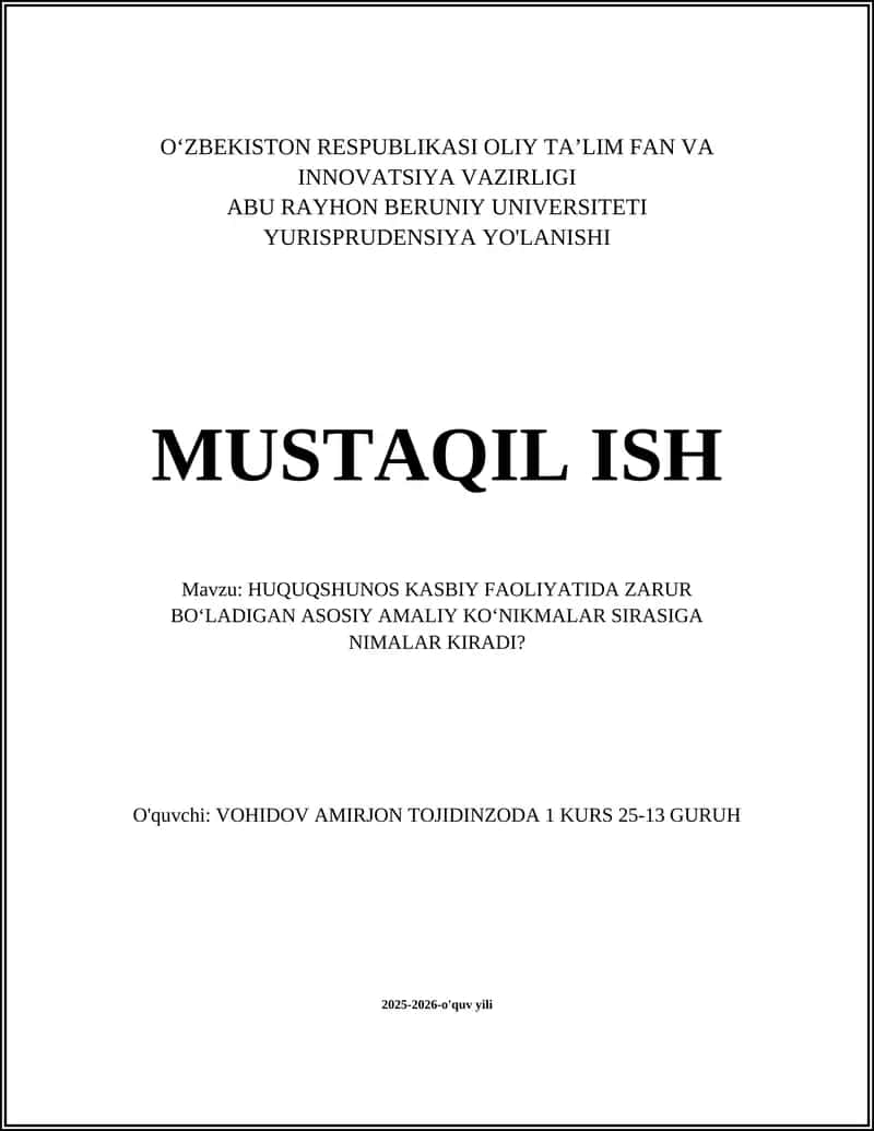 Huquqiy tahlil va qonunlarni talqin qilish 1