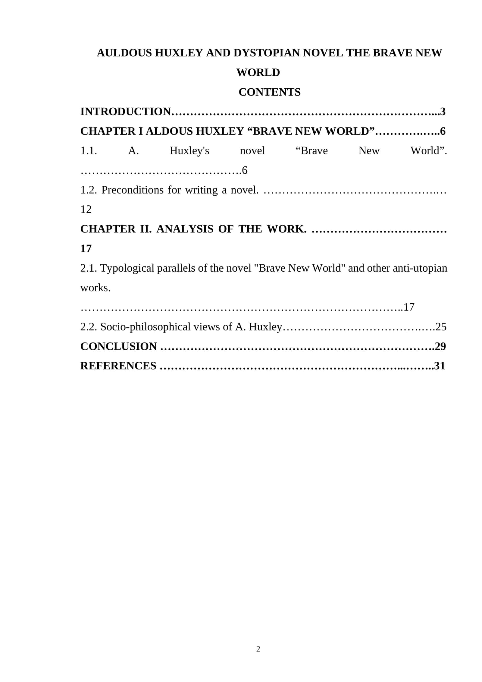 AULDOUS HUXLEY AND DYSTOPIAN NOVEL THE BRAVE NEW WORLD 1