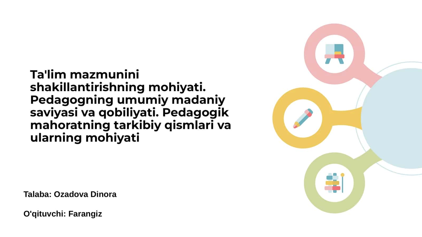 Ta'lim mazmunini shakllantirishning mohiyati 1