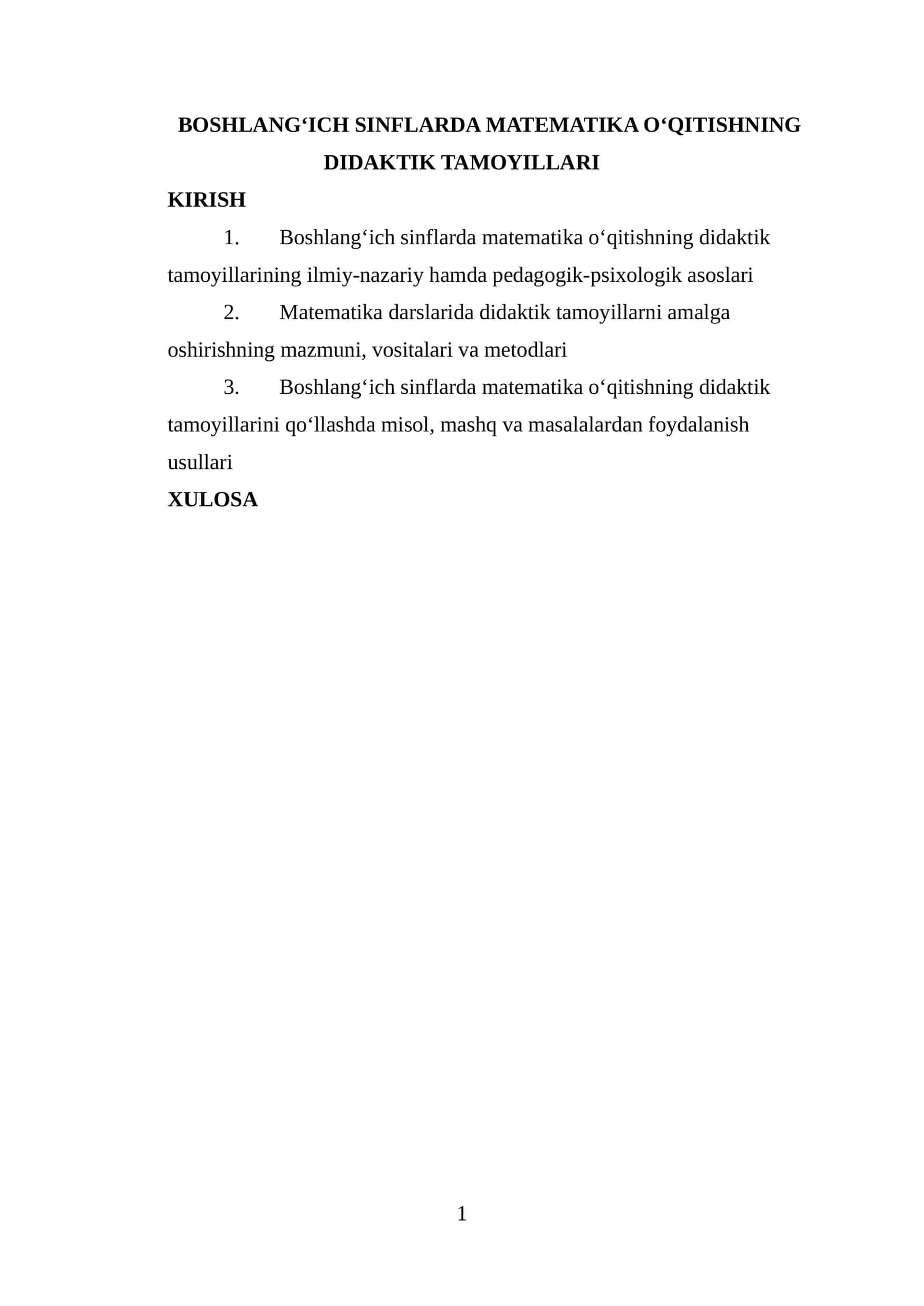 Boshlang‘ich sinflarda matematika o‘qitishning didaktik tamoyillari 1