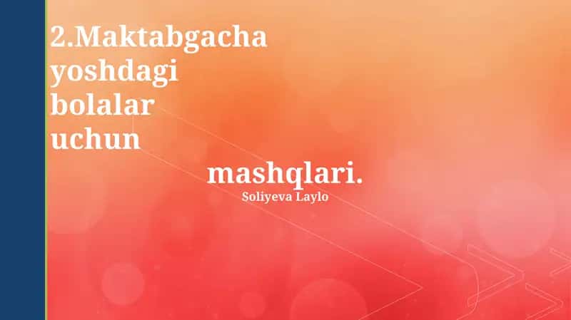Maktabgacha yoshdagi bolalar uchun mashqlar 1