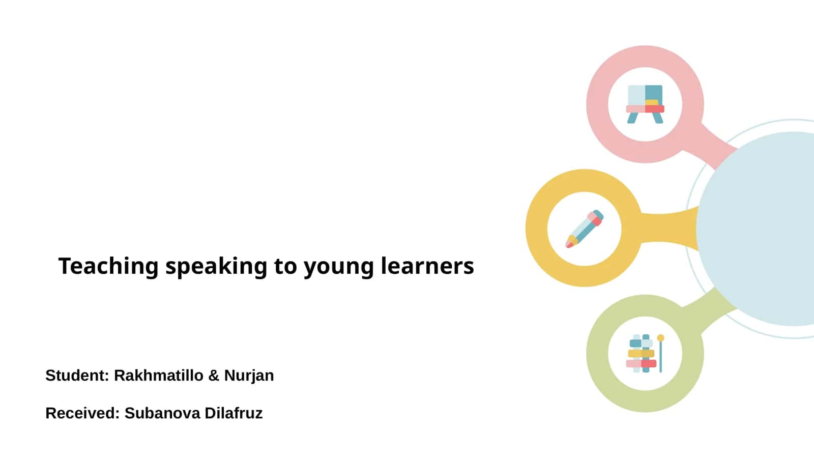 Teaching speaking to young learners 1