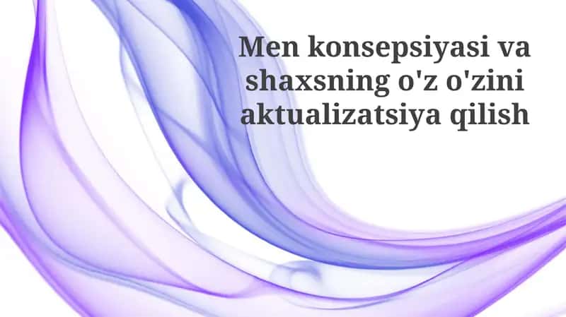O'z-o'zini Anglash 1
