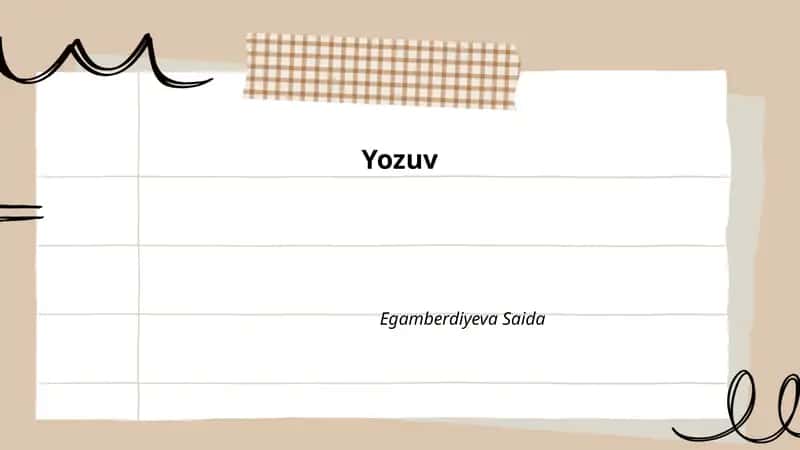 Yozuv 1