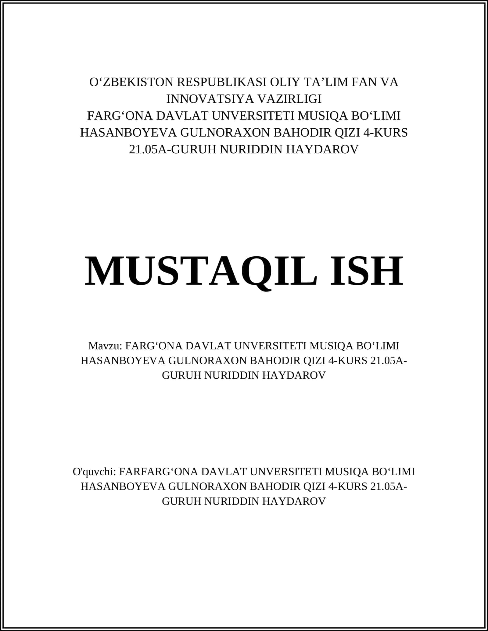 Musiqiy kompozitsiyalarni tahlil qilish 1