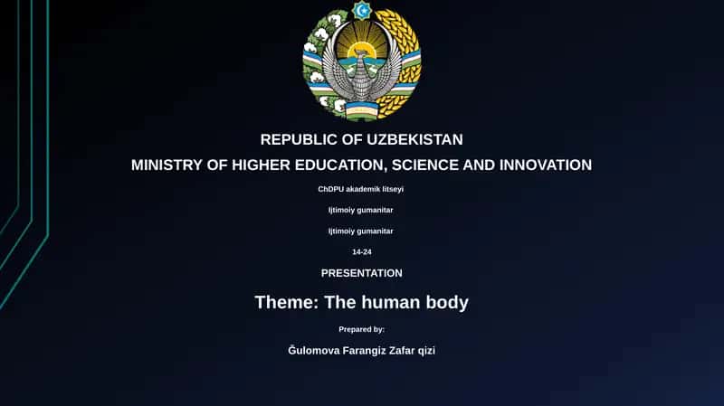 The human body 1