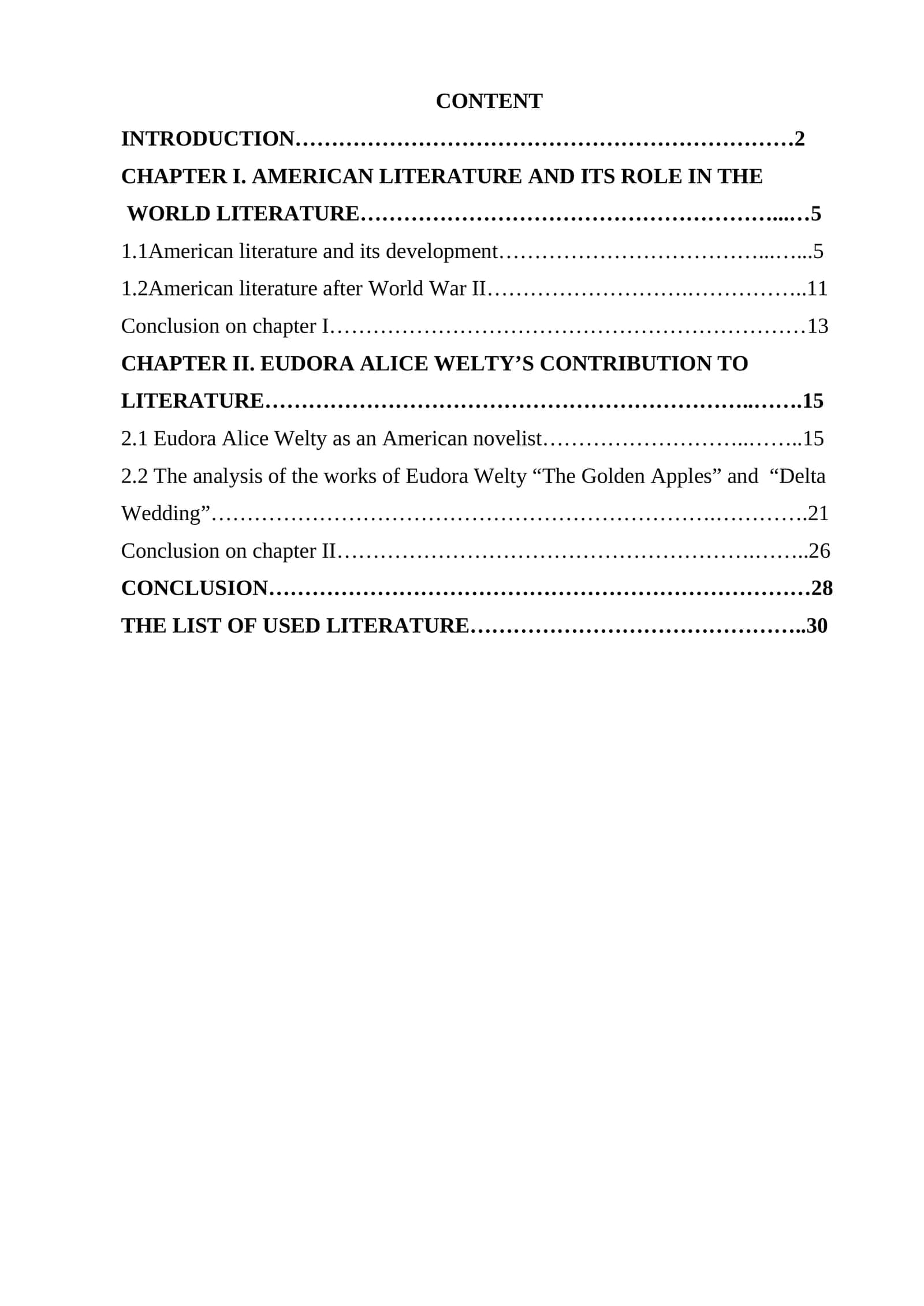 Eudora Alice Welty's Contribution to Literature 1