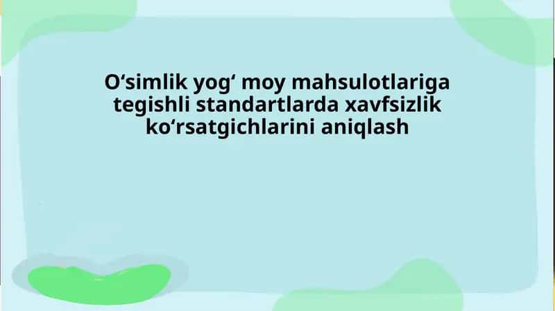 Oʻsimlik yogʻ moy mahsulotlari 1