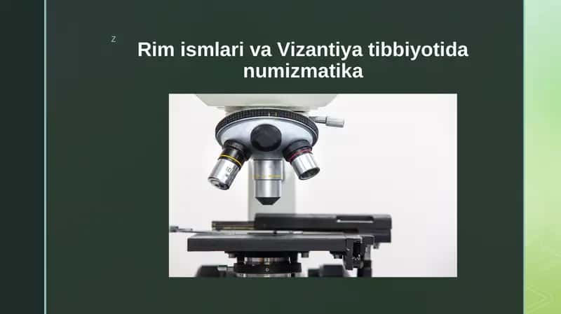 Rim ismlari va Vizantiya Tibbiyoti va Numizmatikasi 1