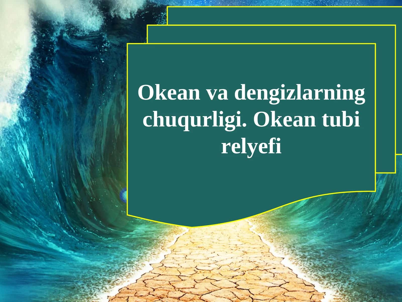Okean va dengizlarning chuqurligi. Okean tubi relyefi 1