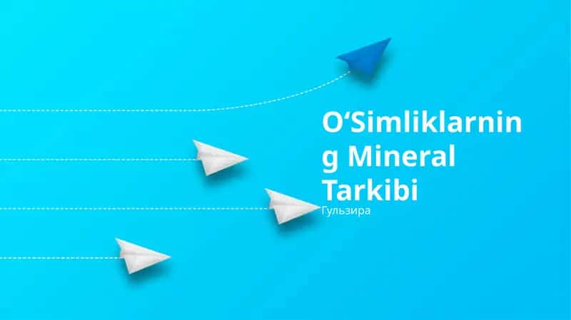OʻSimliklarning Mineral Tarkibi 1