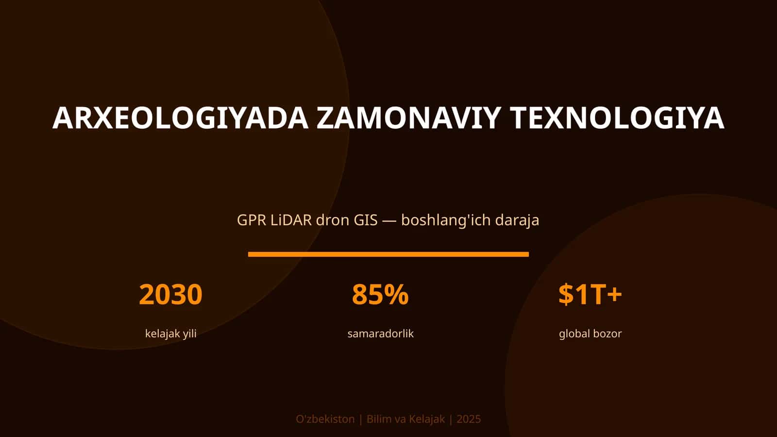ARXEOLOGIYADA ZAMONAVIY TEXNOLOGIYA 1