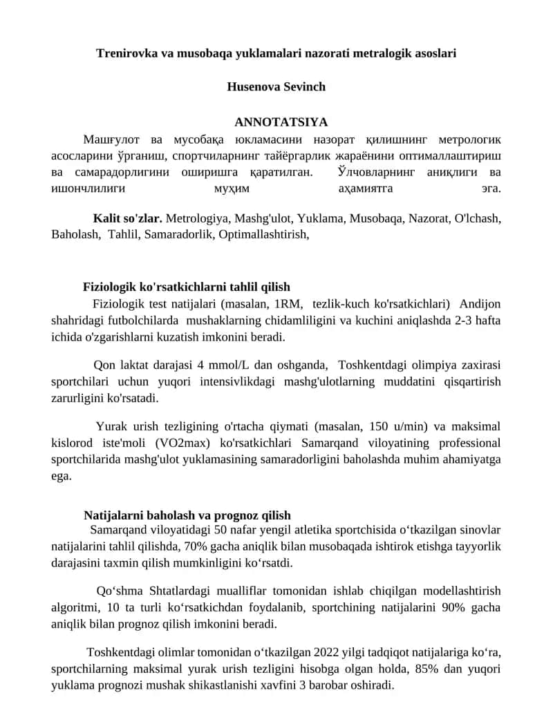 Fiziologik ko'rsatkichlarni tahlil qilish 1