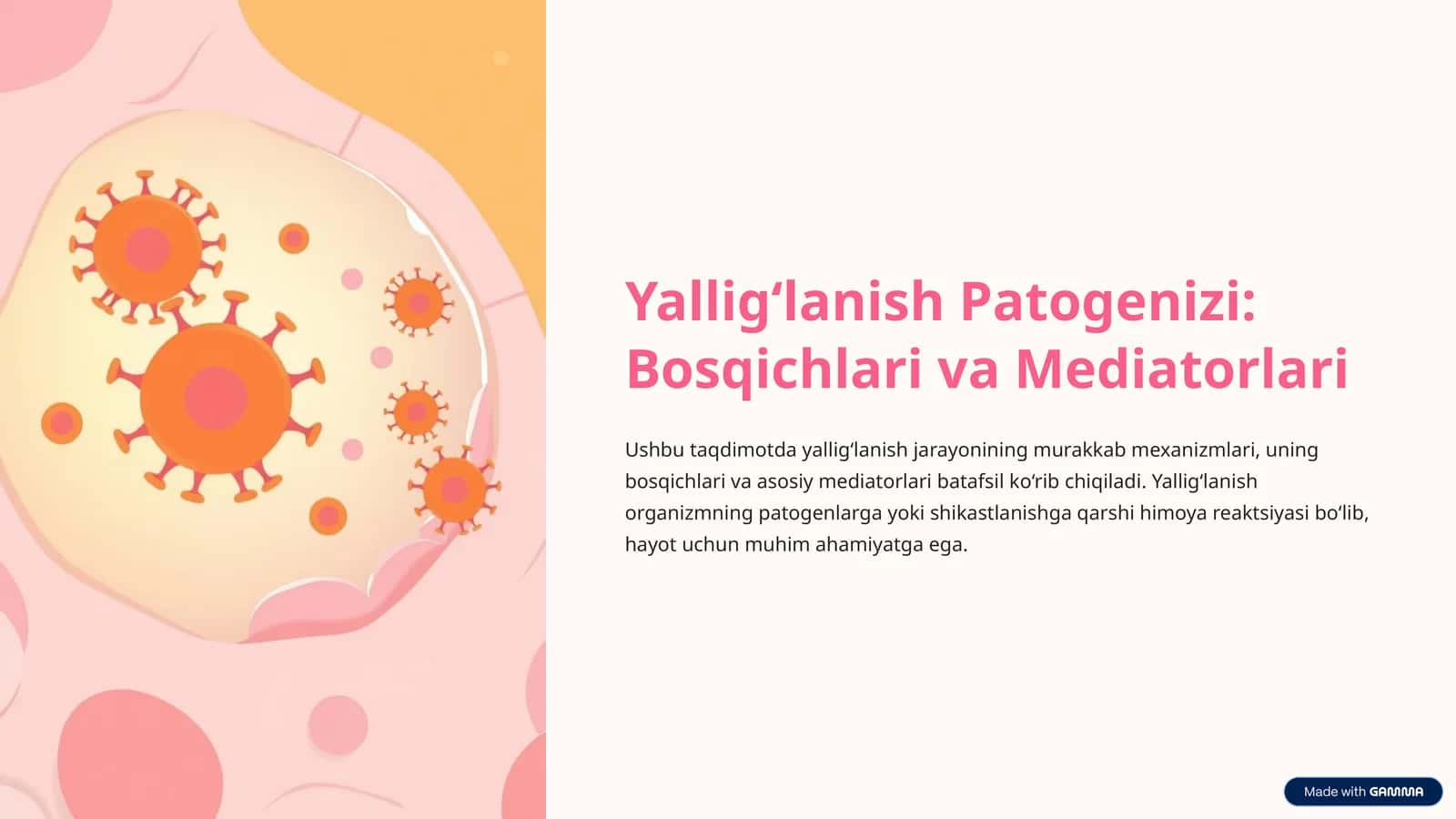 Yallig‘lanish Patogenizi: Bosqichlari va Mediatorlari 1