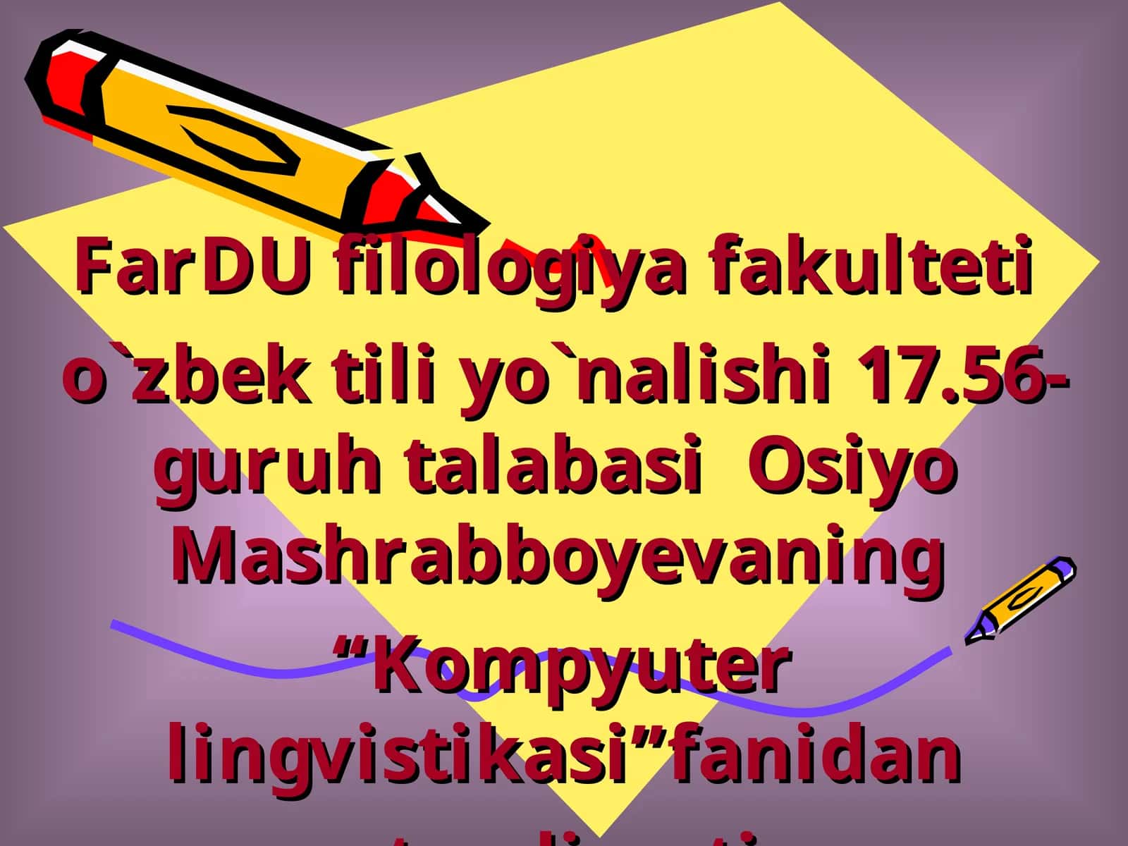 Kompyuter lingvistikasi fanidan taqdimot: Korpus yaratish muammolari 1