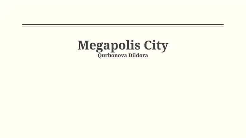 Megapolis City 1