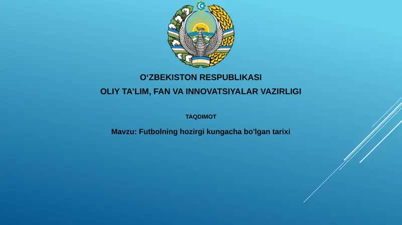 Futbolninghozirgikungachabo'lgantarixi 1