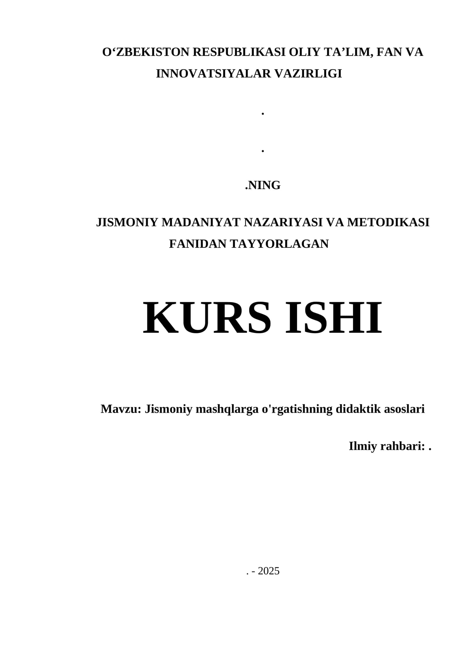 Jismoniy mashqlarga o'rgatishning didaktik asoslari 1