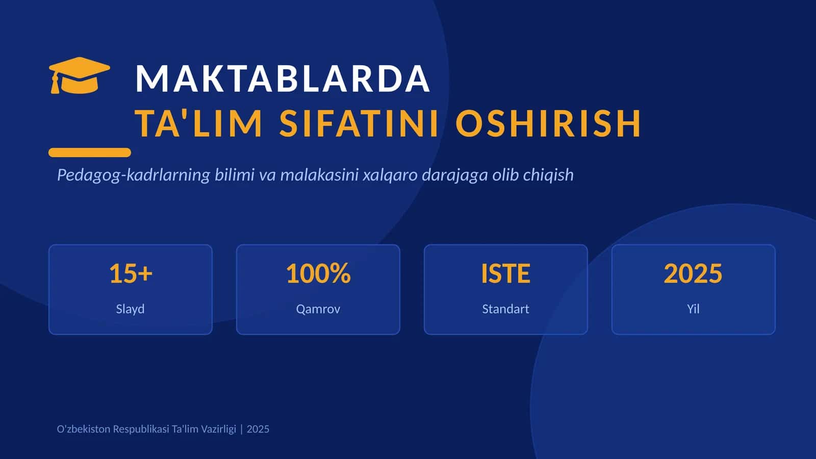 MAKTABLARDA TA'LIM SIFATINI OSHIRISH 1