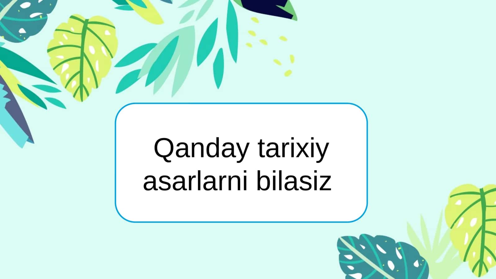 Qanday tarixiy asarlarni bilasiz 1