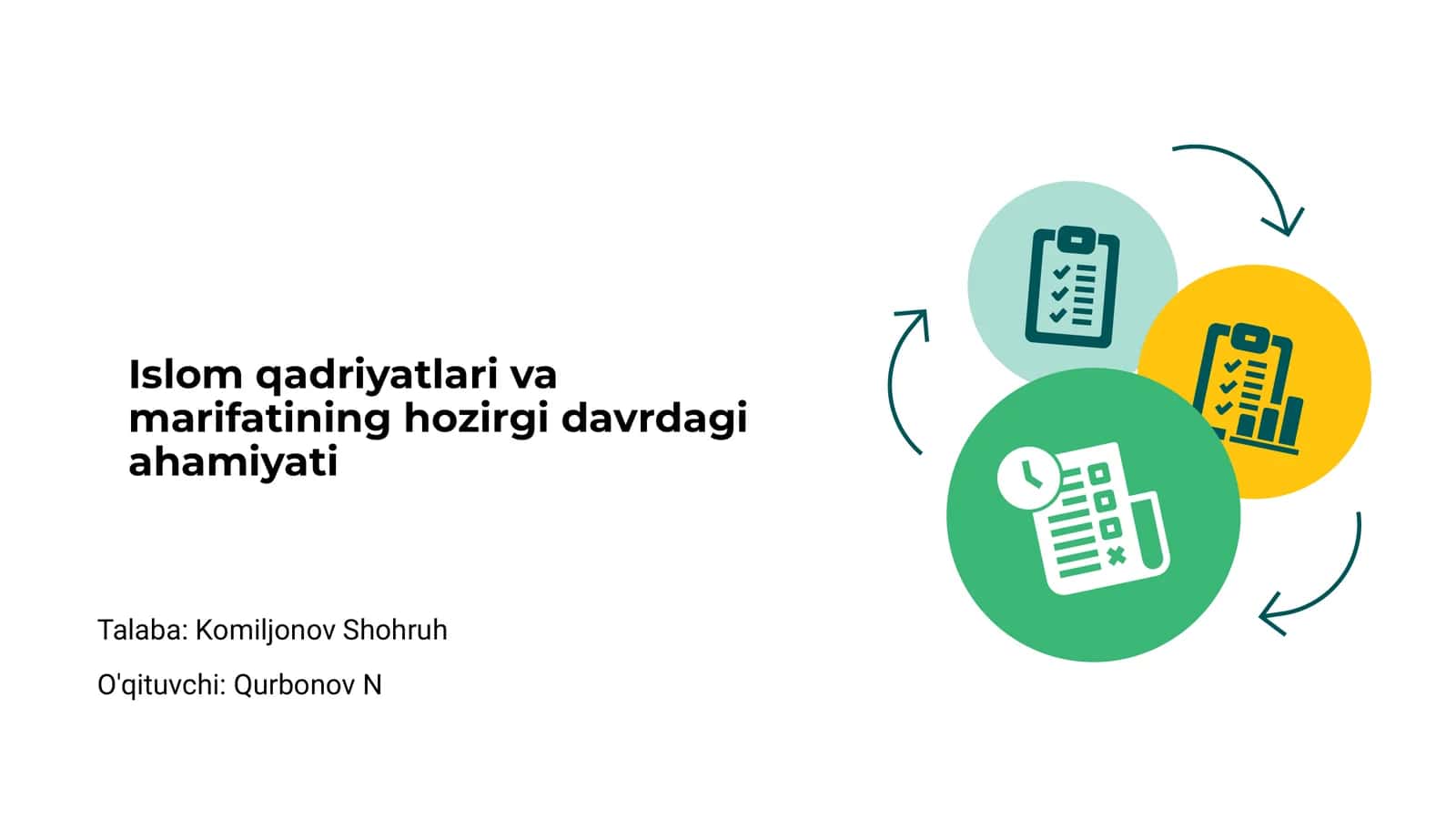 Islom qadriyatlari va marifatining hozirgi davrdagi ahamiyati 1