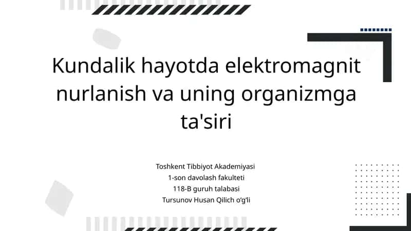Elektromagnit nurlanish va uning ta'siri 1