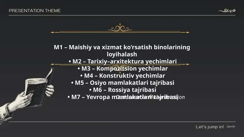 Maishiy va xizmat ko‘rsatish binolarining loyihalash 1