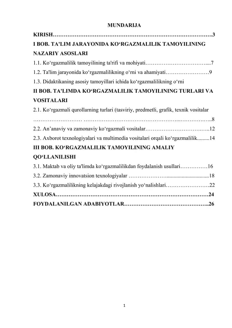 TA'LIM JARAYONIDA KO‘RGAZMALILIK TAMOYILINING NAZARIY ASOSLARI 1