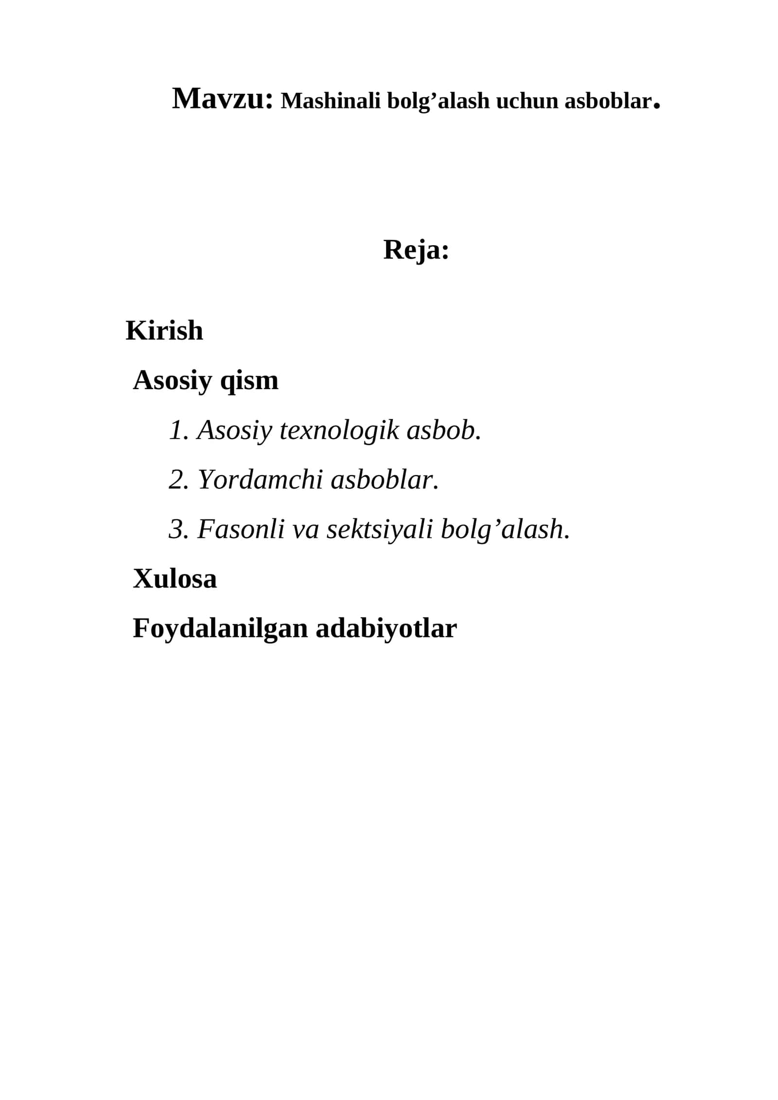 Mashinali bolg’alash uchun asboblar 1