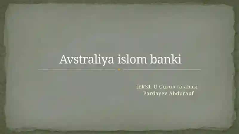 Avstraliya Islom Banki