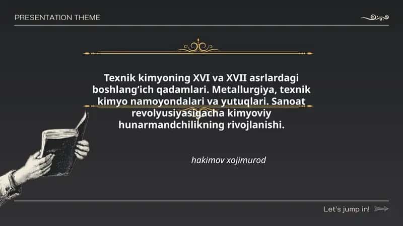 Texnik kimyoning XVI va XVII asrlardagi boshlang‘ich qadamlari 1
