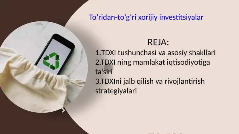To‘ridan-to‘g‘ri xorijiy investitsiyalar 1