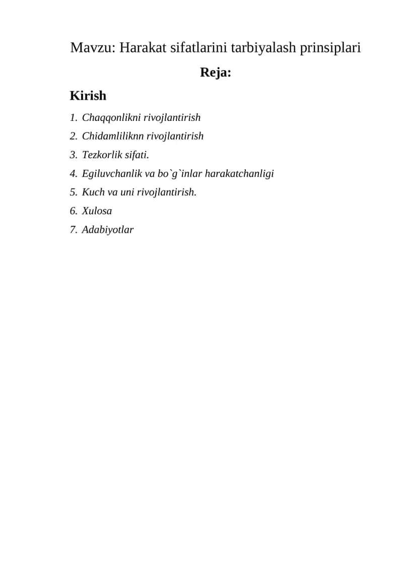 Harakat sifatlarini tarbiyalash prinsiplari 1