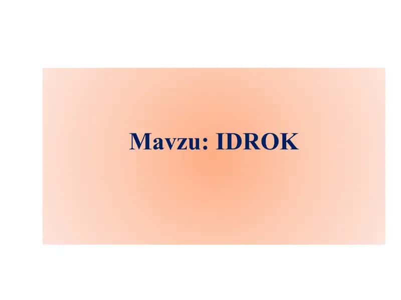IDROK 1