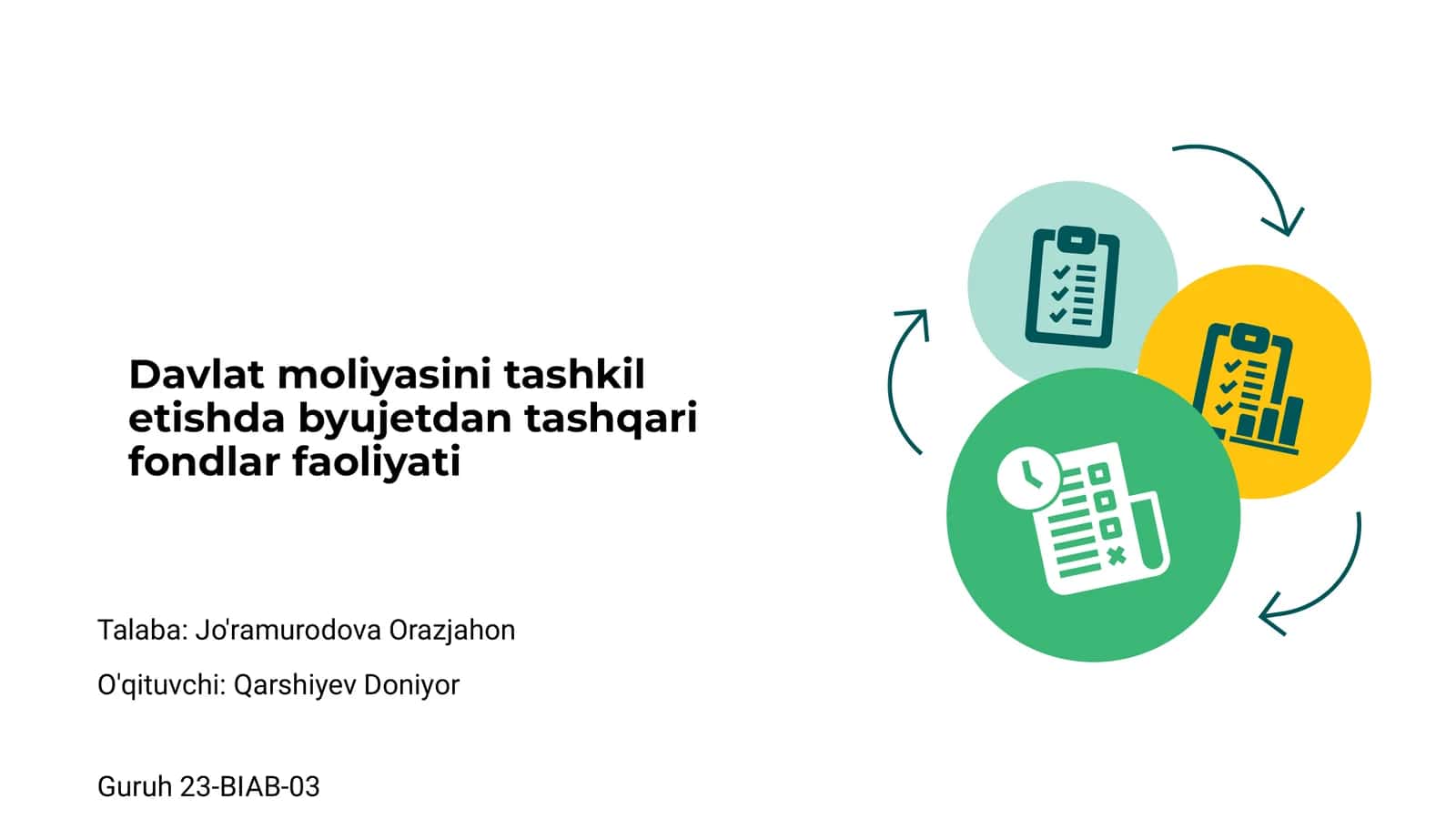 Davlat moliyasini tashkil etishda byujetdan tashqari fondlar faoliyati 1