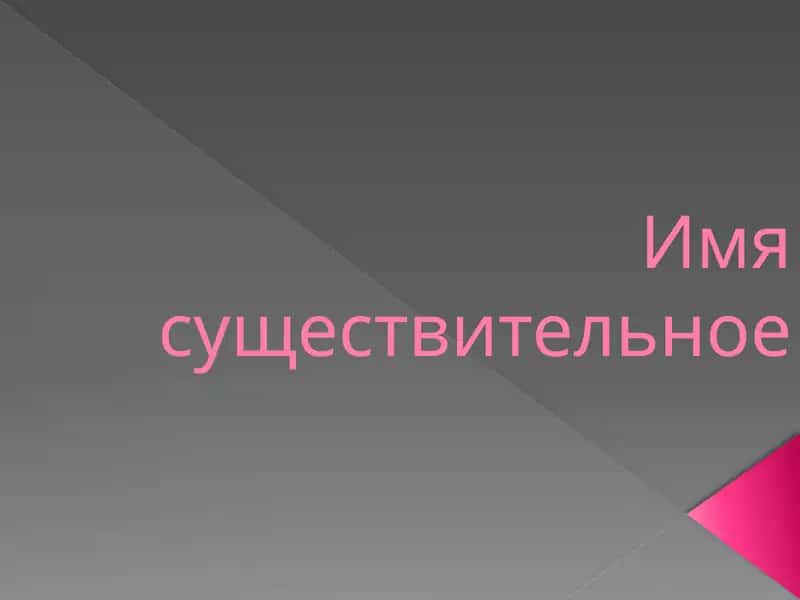 Имя существительное 1