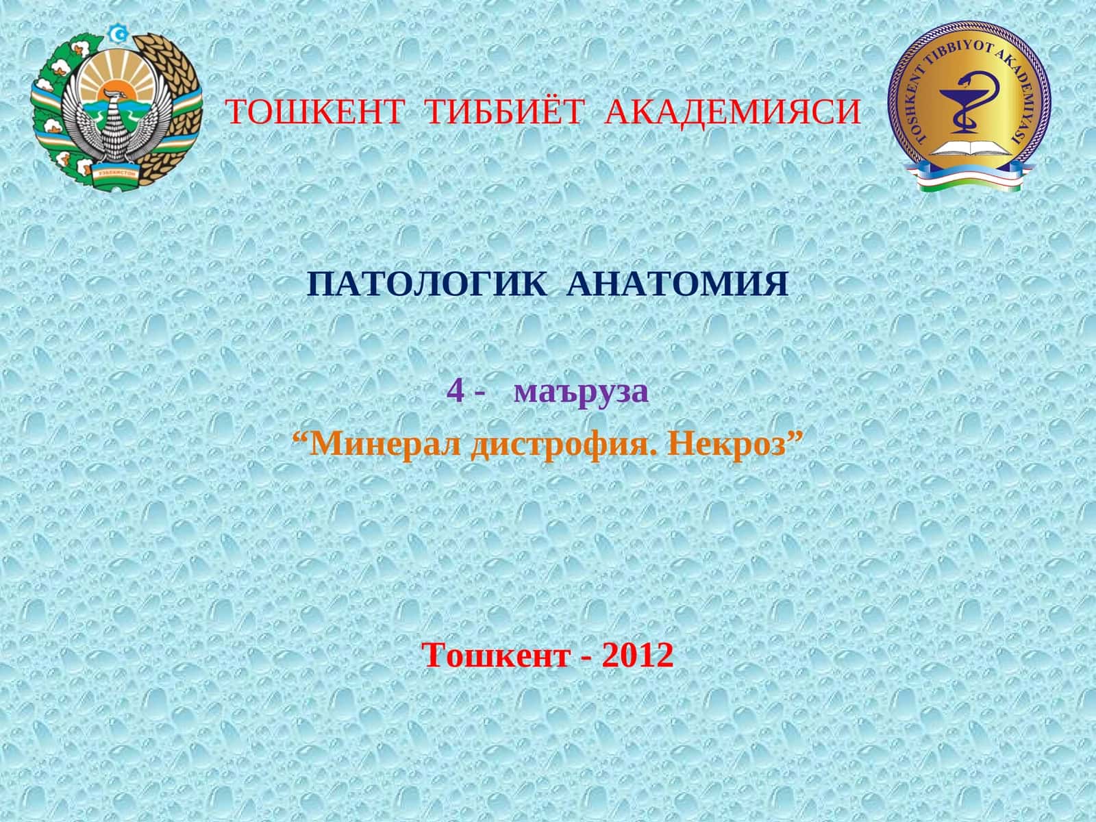 МИНЕРАЛЛИ ДИСТРОФИЯЛАР 1