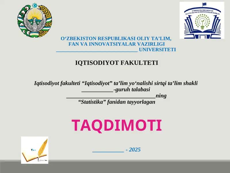 Narxlar dinamikasi va inflyatsiyani prognozlashning statistik usullari 1