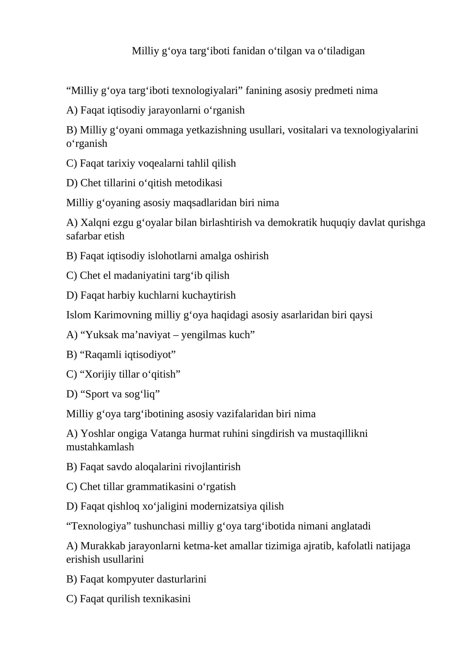 Milliy g‘oya targ‘iboti texnologiyalari 1