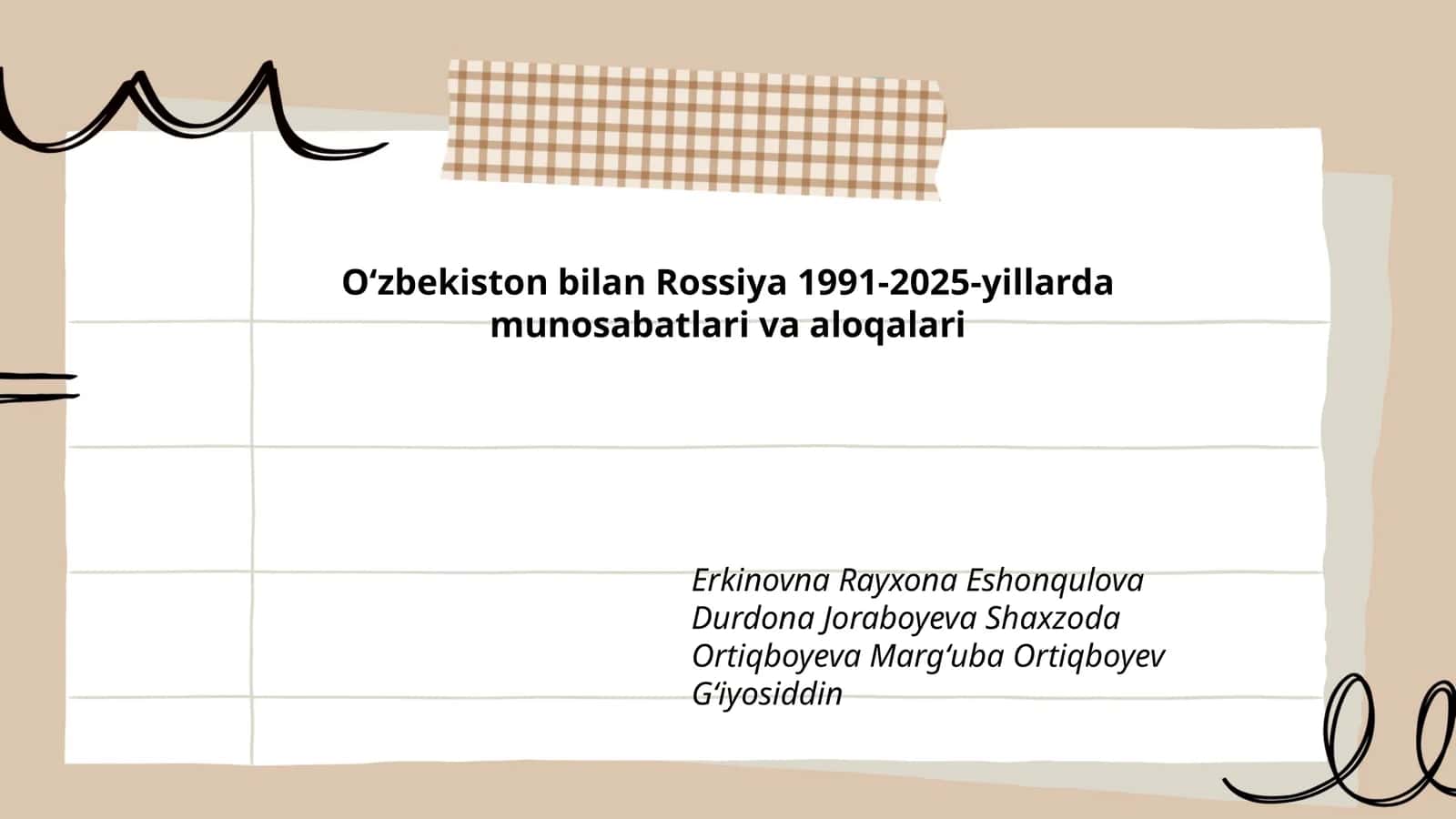 Oʻzbekiston bilan Rossiya 1991-2025-yillarda munosabatlari va aloqalari 1